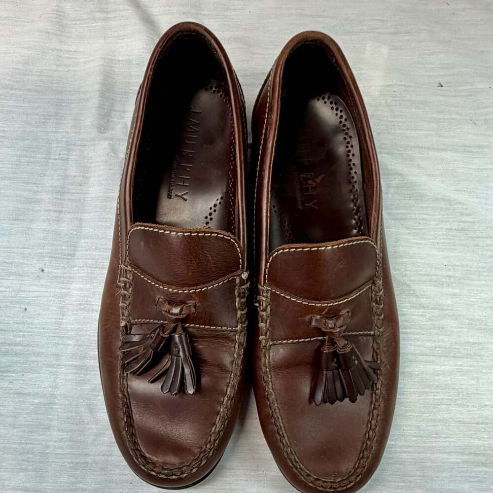 J. Murphy by Johnston & Murphy Brown Leather Tassel Loafers Men's Size 10M